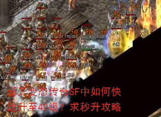新开变态传奇SF中如何快速升至40级?求秒升攻略 新开变态传奇SF中如何快速升至40级?求秒升攻略
