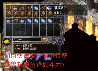 如何快速提升变态传奇世界私服角色战斗力? 如何快速提升变态传奇世界私服角色战斗力?