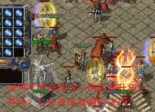 ����ڴ�����Ϸ�п���������ɫ�ȼ���װ��ѡ������Щ���ɣ�